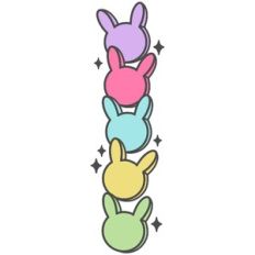 Retro Bunny Vertical Border