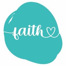 Faith Heart Word Paint Stroke