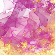 Pink Alcohol Ink Background with Gold Foil Effect