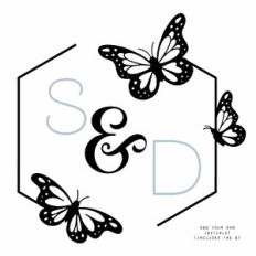 Butterfly Hexagon Monogram Frame