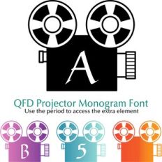 QFD Projector Monogram Font