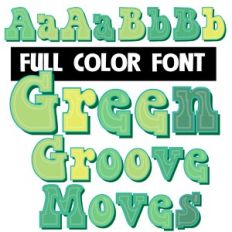 Green Groove Moves Color Font