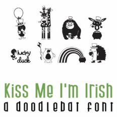 Kiss Me I'm Irish Doodlebat Font