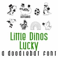 Little Dinos - Lucky Doodlebat Font