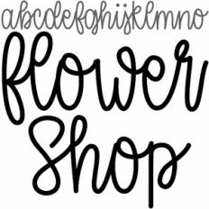 flower shop handwriting script font