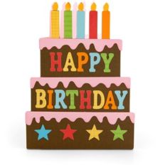5X7 Birthday Cake Card