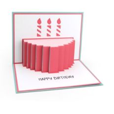 5X7 Pop Up Birthday Cake Card