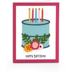 A2 Birthday Cake Card Flowers