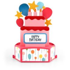 Hexagon Pop Up Card Birthday Cake