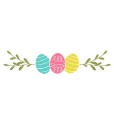 Easter Egg Leaf Border