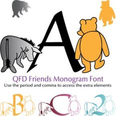 QFD Friends Monogram Font