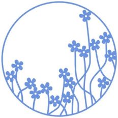 Tangled Flowers Wreath Border or Circle Frame