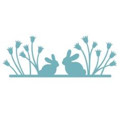 Bunnies and flowers