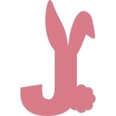 EASTER BUNNY LETTER J