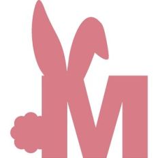 EASTER BUNNY LETTER M