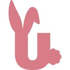 EASTER BUNNY LETTER U