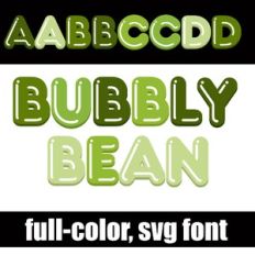 Bubbly Bean Color Font