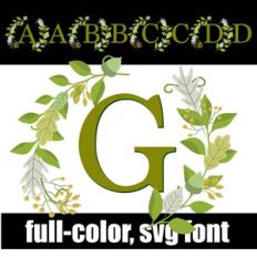 Gather Green Monogram Color Font