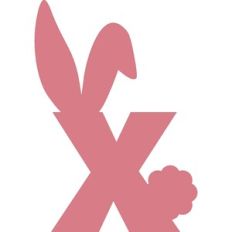 Easter Bunny Letter X