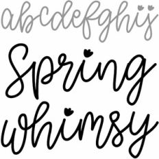 spring whimsy handwriting script font