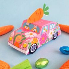 Easter Bunny Car 3D Treat Box