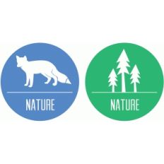 trees and fox nature badges
