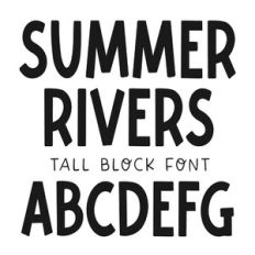 BFC Summer Rivers Tall Block Font