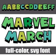 Marvel March Color Font