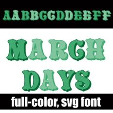March Days Color Font