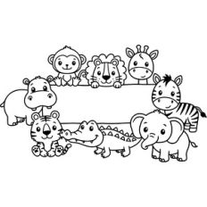 Jungle Animals Frame