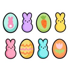Easter Eggs and Marshmallow Bunnies
