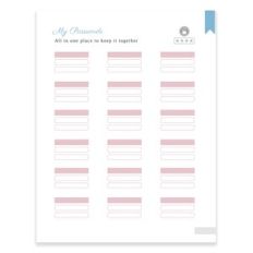 Password Planner Page
