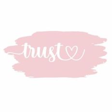 Trust Heart Word Paint Stroke