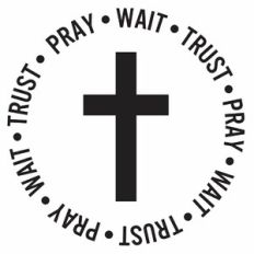 Pray Wait Trust Cross Word Circle