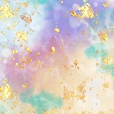 Pastel Watercolour and Gold Foil Background Pattern