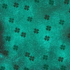 Green Glitter Clover Shamrock Background Pattern