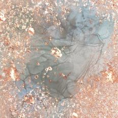 Alcohol Ink Background With Rose Gold Foil Effect