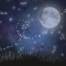 Starlit Night Sky Background Pattern