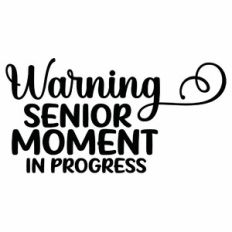 Warning Senior Moment In Progress Quote
