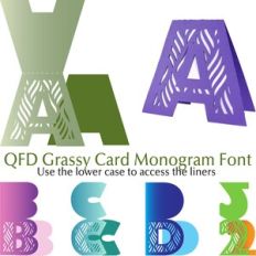 QFD Grassy Card Monogram Font