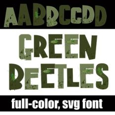 Green Beetle Color Font