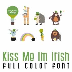 Kiss Me I'm Irish Full Color Font