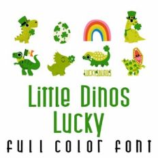 Little Dinos - Lucky Full Color Font