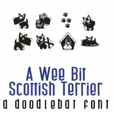 A Wee Bit Scottish Terrior Doodlebat Color Font
