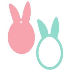 Bunny Ear Easter Tag Plain and Hollow