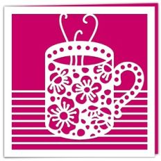 Floral Coffee Mug Card