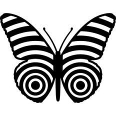 butterfly circle stripes