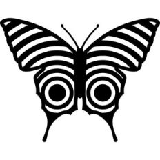 butterfly circle stripes