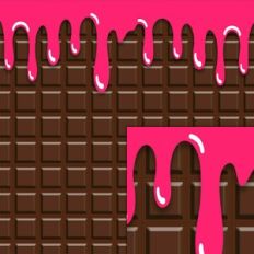 chocolate bar strawberry pattern