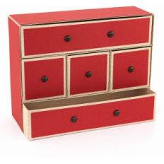 3d lori whitlock 5 drawer organizer box